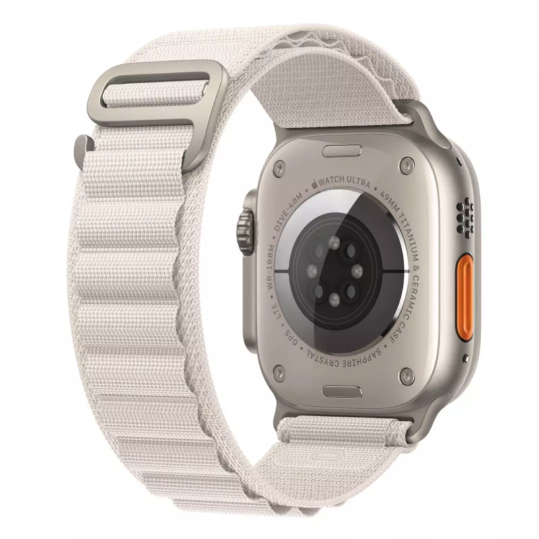 ساعة أبل ألترا الخلوية + جي بي اس - 49 ملم - غطاء تيتانيوم مع سوار ضوء النجوم - صغير - الصورة 2