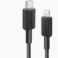 Anker 322 USB-C to Lightning Cable Braided (0.9m/3ft) -Black